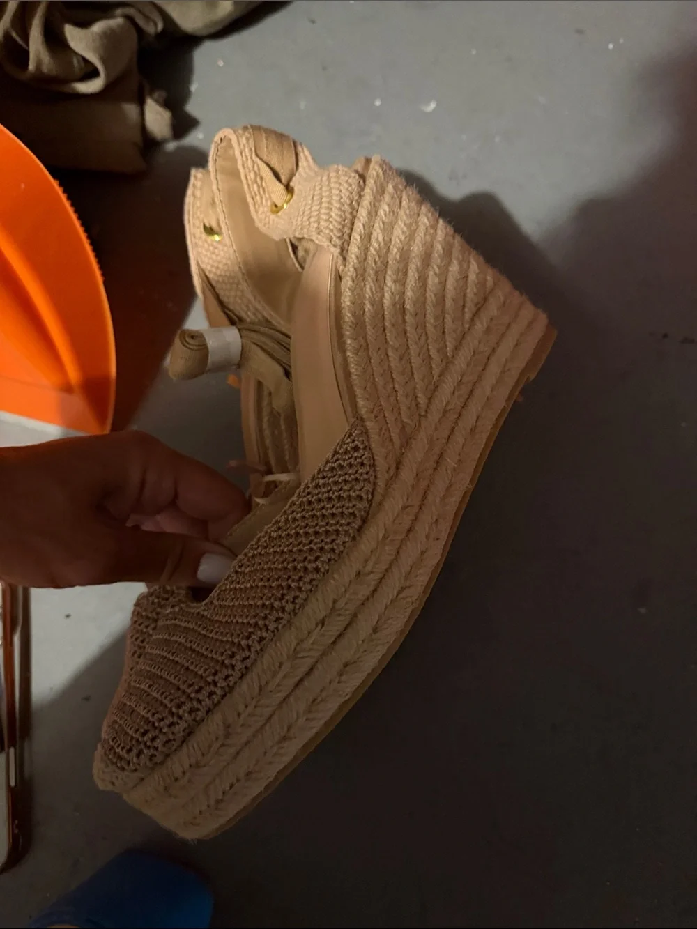 Zara Woven Espadrille Flats in Tan